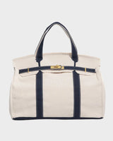 Boatkin Damen Tote Bag aus Canvas mit strukturierter Optik in Marineblau