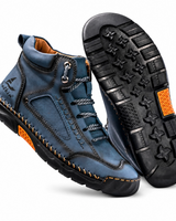 Leon | St. Moritz Leder High-Top Schuhe in Mitternachtsblau