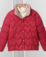 Bora | Damen Kurze Steppjacke mit Stehkragen in Rot