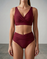 Marel | Figurformender Wickel-Bikini in Bordeauxrot
