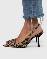 Brianna | Damen Leopard Slingback Pumps in Leopardenmuster