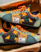 Yussuf - Lässige Sneaker Mit Strukturierten Seiteneinsätzen in Orange