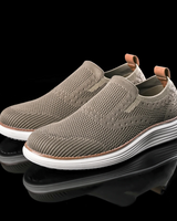 Leo - Slipper mit Netzdesign in Hellgrau