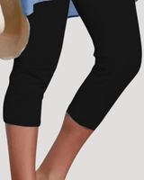 Brunhilde | Damen Capri Leggings 3/4 Länge in Schwarz