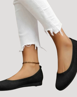 Brunhilde | Damen Gestrickte Slip-On Ballerinas in Schwarz