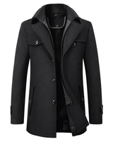 Bruno | Herren Elegante Winterjacke mit Kragen in Schwarz