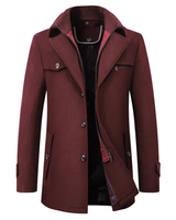 Bruno | Herren Elegante Winterjacke mit Kragen in Rot