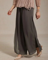 Tairess - Weit geschnittene Hose in Grau