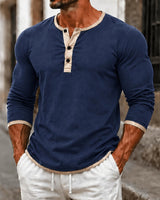 Alper – Langarm Polo Hemd in Blau