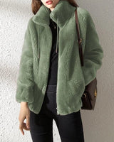 Damen warme Jacke in Grün