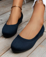 Orthopädische Damen-Ballerinas mit Komfortsohle & klassischem Design – Mia in Marineblau