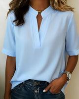 Xenia - Bluse mit weichem Griff in Blau