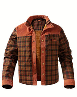 Rero | Herren Retro-Karohemd mit Fleece-Futter – Warmer Freizeitmantel in Rosa