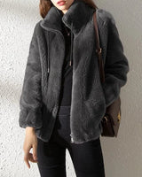 Damen warme Jacke in Grau
