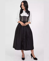 Damen Maxi Dirndl Kleid Oktoberfest 2025 - Elisabeth in Schwarz