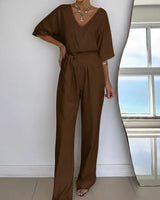 Modischer Damen-Jumpsuit in Braun