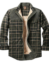 Rero | Herren Retro-Karohemd mit Fleece-Futter – Warmer Freizeitmantel in Grün