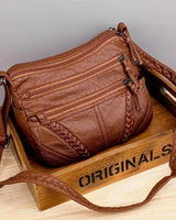 Orisas-Tasche aus Weichem Leder in Braun