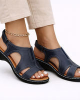 Calliope | Damen Komfort Sandalen mit verstellbaren Riemen in Marine