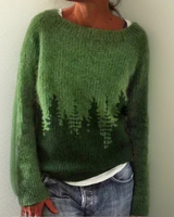 Carina | Damen Grüner Pullover Weihnachten in Grun