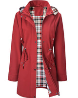 Amel – Wasserdichte Jacke Mit Langen Ärmeln in Rot