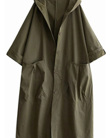 Carola | Damen Wasserdichte Regenjacke mit Kapuze und Großen Taschen in Grün