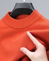 Sian | Kaschmir-Sweater mit geripptem Saum in Orange