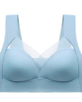 Charmante drahtlose Push-Up-BHs 1+1 GRATIS in Blau (2 Stück)