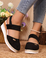 Adriana | Orthopädisch Verstellbar Sandalen in Schwarz