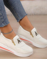 Ovelia - Slip-On-Plateau-Sneaker in Weiß