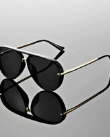 Weron - leichte Pilotenbrille in Schwarz