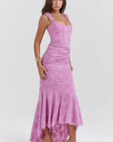 Crius - Elegantes Taillenkleid in Pink