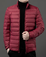 Leichte Herren-Steppjacke mit Reißverschluss - Patrick in Weinrot