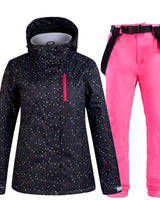 Warmer und wasserdichter Skianzug für Damen - Liora in Set mit rosa Hose