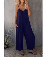 Allira | Lose ärmellose Jumpsuits in Dunkelblau
