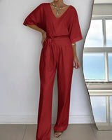 Modischer Damen-Jumpsuit in Rot