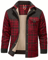 Dalmas - Lässige Winter Jacke im Karo Schau in Rot