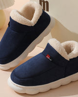 Sofie Damen bequeme Fell Pantoffeln in Blau