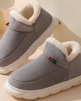 Sofie Damen bequeme Fell Pantoffeln in Grau