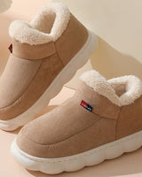 Sofie Damen bequeme Fell Pantoffeln in Khaki