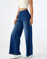 Mariel | Damen Weite Jeanshose Retro Komfort Modern Trend in Dunkelblau