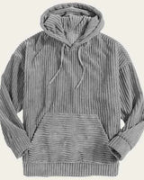 Cord Kapuzenjacke Herren in Grau