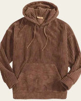 Cord Kapuzenjacke Herren in Braun