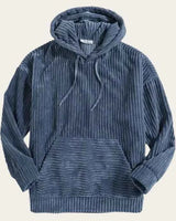 Cord Kapuzenjacke Herren in Blau