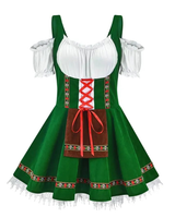 Corinna | Damen Dirndl Trachtenkleid mit Blumen in Grün