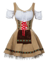 Corinna | Damen Dirndl Trachtenkleid mit Blumen in Khaki