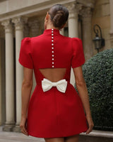 Cut-Out Minikleid Festlich Damen in Rot