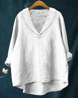 Annika | Oversized Leinen-Bluse in Weiß
