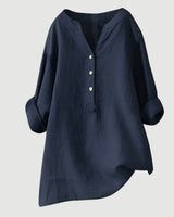 LINA | LEICHTE UND BEQUEME DAMENBLUSE in Marineblau