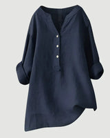 Zaina - Bequeme Damenbluse in Marineblau